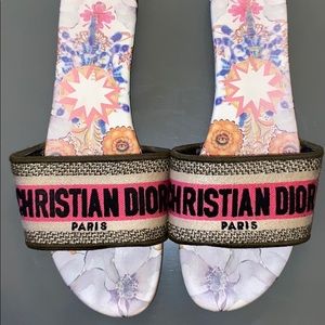Christian Dior Dway Mule in Embroidered Cotton